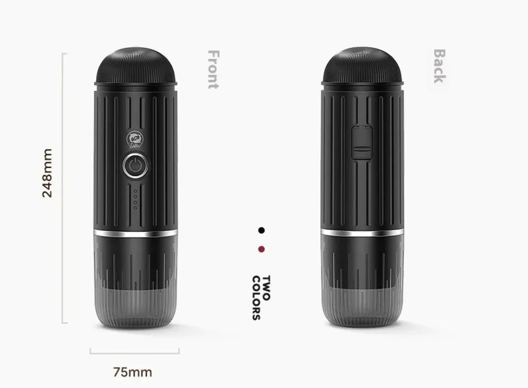 Compact Wireless Capsule Coffee Maker for Car Use