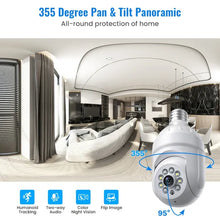 2.4GHz 1080P Wi-Fi Security Camera Light Bulb with Human Detection