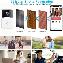 Sonnette intelligente sans fil avec interphone, caméra vidéo, carillon, anneau de porte