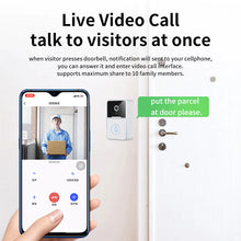Sonnette de sécurité sans fil intelligente WiFi, interphone, caméra vidéo, sonnette de porte, carillon