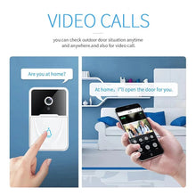Sonnette intelligente sans fil avec interphone, caméra vidéo, carillon, anneau de porte