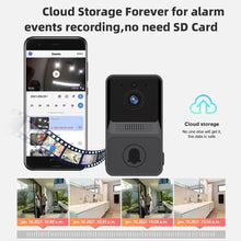 Sonnette intelligente sans fil WiFi, interphone, caméra vidéo, sonnette de porte, carillon de sécurité 