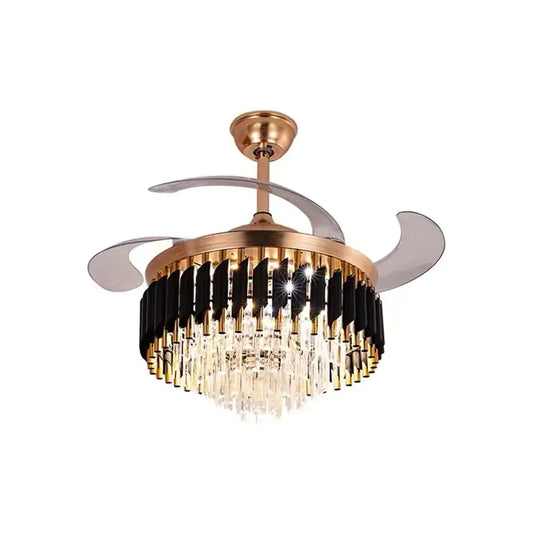 Crystal Luxury Invisible Ceiling Fan Light for Home