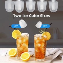 Countertop Ice Maker, Self-Cleaning Portable Ice Maker Machine with Handle and Ice Scoop, Bullet Ice Cubes, 9Pcs/6Min 26.5Lbs/24H for Home/Kitchen/Bar/Party, Green