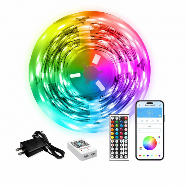 110ft RGB LED Strip Lights with App & Music Sync