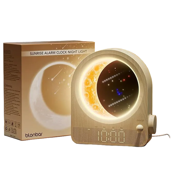 Sunrise Alarm Clock with Moon Lamp & Dual Alarm