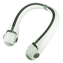 White neckband with microphone on a white background
