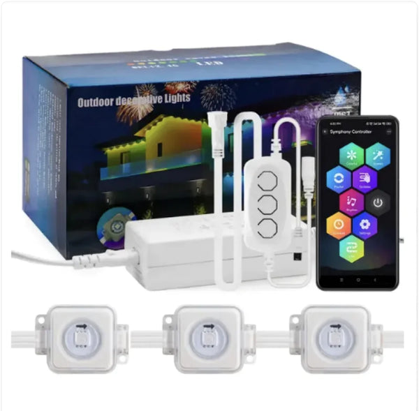 Intelligente wasserdichte LED-RGB-Dachtraufen-Dekorationsleuchte für den Außenbereich