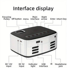 Mini projecteur sans fil pour une utilisation en extérieur et en dortoir