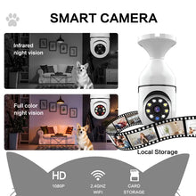 2-Pack 1080P Wi-Fi Light Bulb Security Camera – 360°