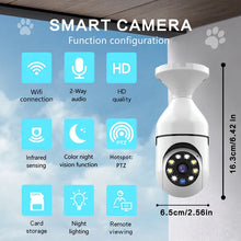 2-Pack 1080P Wi-Fi Light Bulb Security Camera – 360°