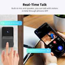 Sonnette intelligente sans fil WiFi, interphone, caméra vidéo, sonnette de porte, carillon de sécurité 