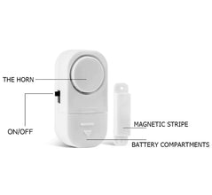 6 PCS WIRELESS Home Fenster Tür Einbrecher Sicherheit ALARM System Magnetische Sensor 