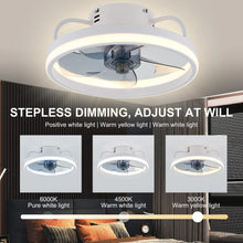 Industrial Style LED Ceiling Fan Light Fixture