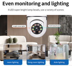 360 ° 1080P IP E27 Glühbirne Kamera Wi-Fi IR Nacht Smart Home Drahtlose Sicherheit 