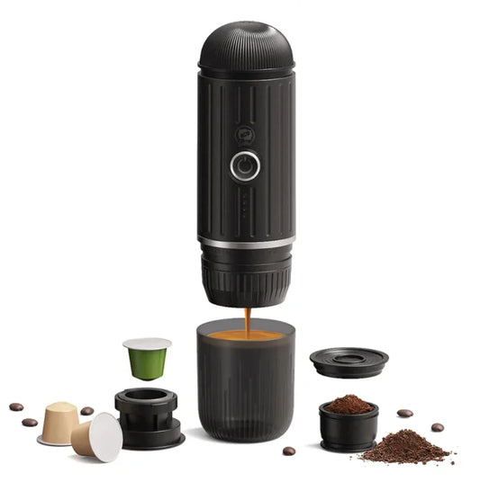 Compact Wireless Capsule Coffee Maker for Car Use